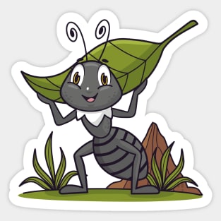 Ant Funny Cartoon Sticker